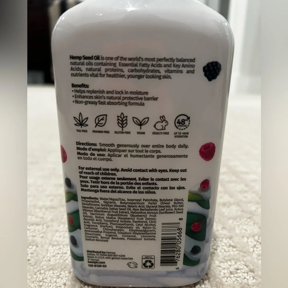 Hempz Merry Berry Forest Herbal Body Moisturizer Limited Edition Sealed New!